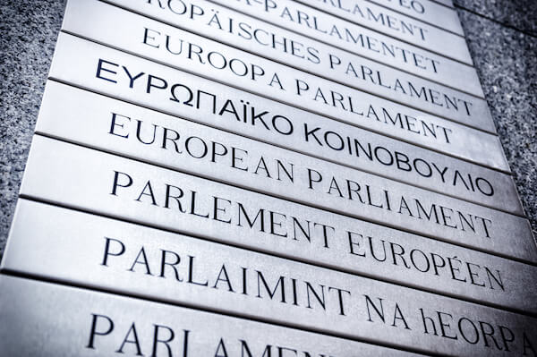 european languages European parliament sign in different languages - image shutterstock