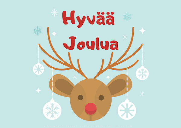 Merry Christmas in different languages: Finnish Merry Christmas in different languages: Finnish