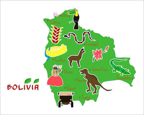 Bolivia Map Vector - from shutterstock Bolivia Map Vector - from shutterstock