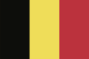 Belgian Flag with vertical stripes in black, yellow, red Belgian Flag with vertical stripes in black, yellow, red