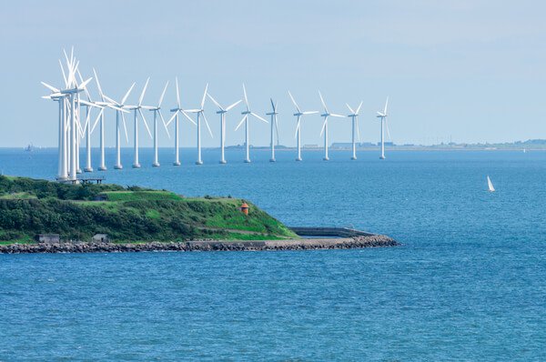 Denmark offshore wind farm near Copenhagen
